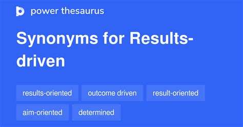 results-driven synonym